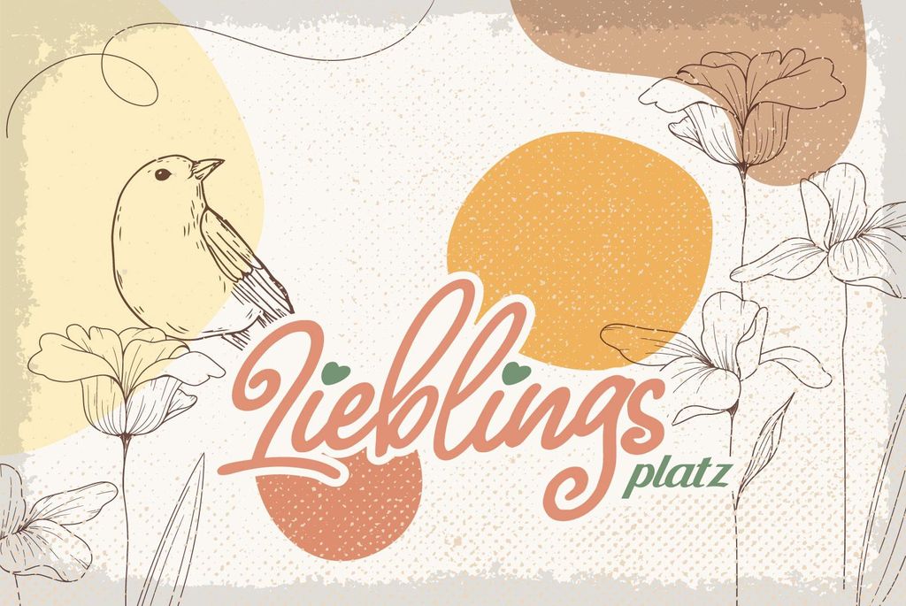 vianmo Holzschild 20x30 cm Lieblingsplatz Blumen Vogel