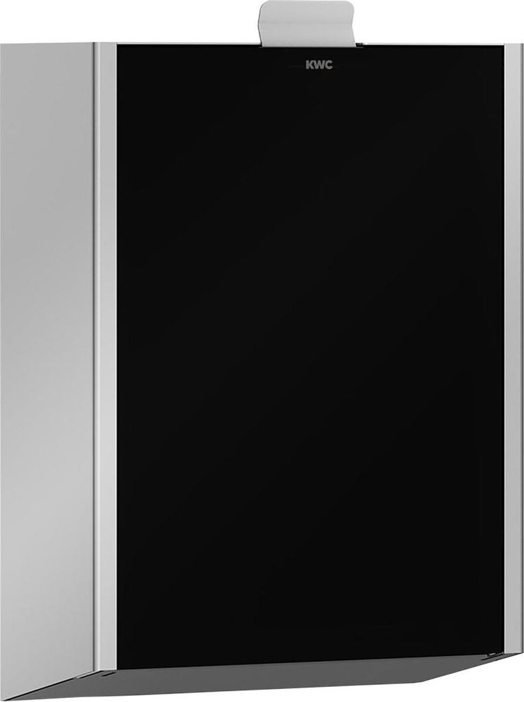 KWC AR Hygieneabfallbeh., EXOS, Edst., AP, 230x346x125 mm, Front ESG schwarz, 3,7l
