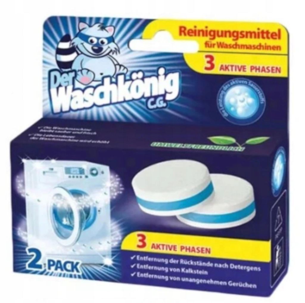 Waschkönig Reinigungstabletten für Waschmaschinen, 2 Stk. Produktbild 