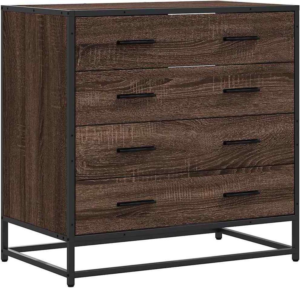 vidaXL Schubladenschrank Braun Eichen-Optik 70x41x70 cm Holzwerkstoff