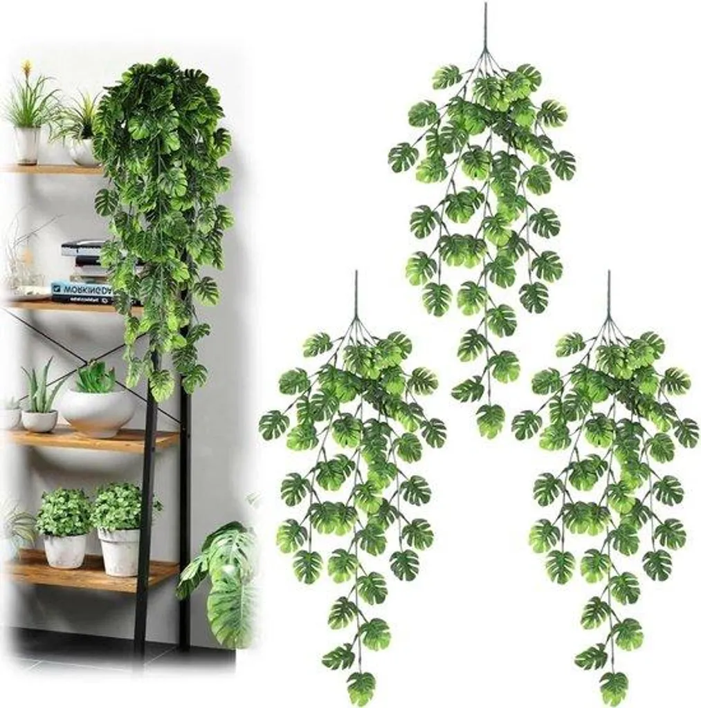 Plantes grimpantes artificielles pour suspensions et paniers décoratifs 77cm