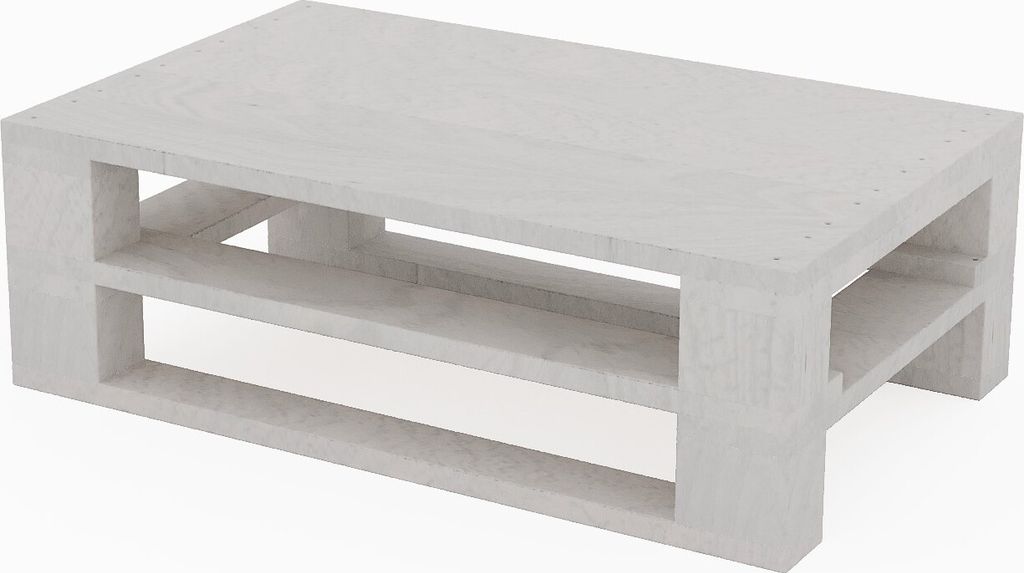 Lermowood Palettenmöbel Mpe Couchtisch 80 x 40 cmWeiß | Europaletten Indoor und Outdoor Lounge Gartenmöbel Holz Gartenmöbel Set Lounge Möbel T...