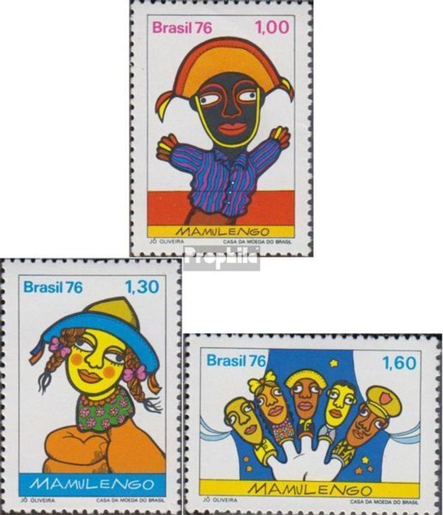 Briefmarken Brasilien 1976 Mi 1554-1556 (kompl.Ausg.) Produktbild 