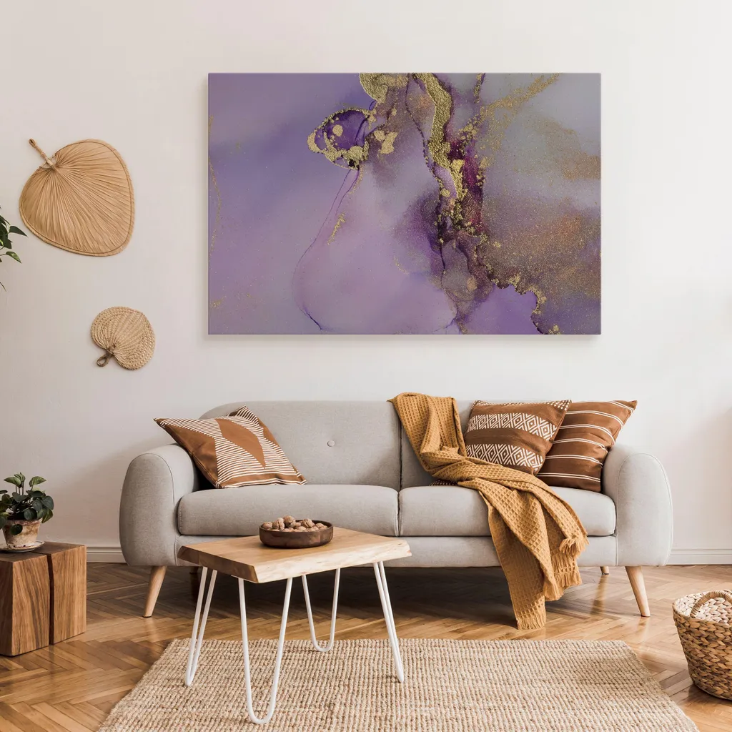 Muralo su tela MARMOR astrazione motivo moderno per soggiorno L. 120cm x H. 80cm - 3