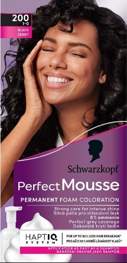 Schwarzkopf Perfect Mousse Hair Dye Black Nr. 200