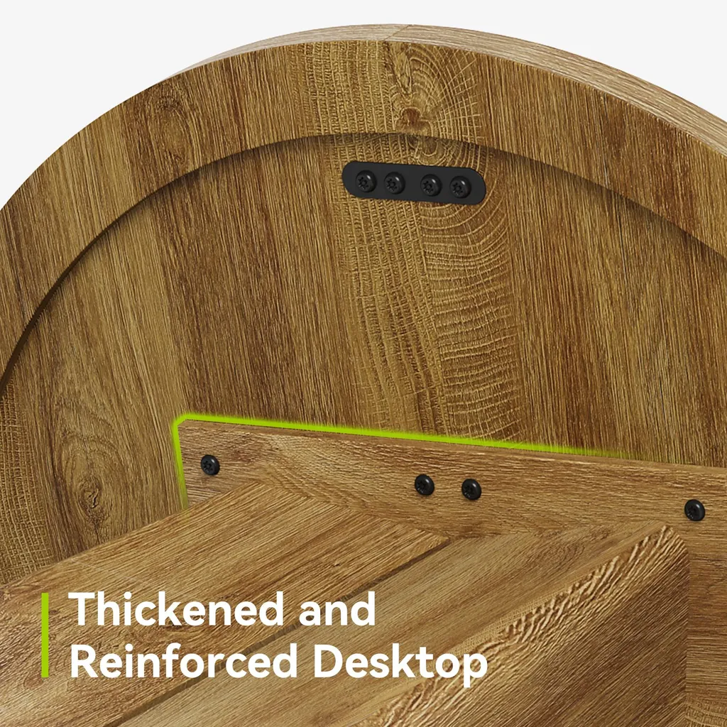 Table ronde compacte 80 cm Tribesigns pour optimiser vos petits espaces