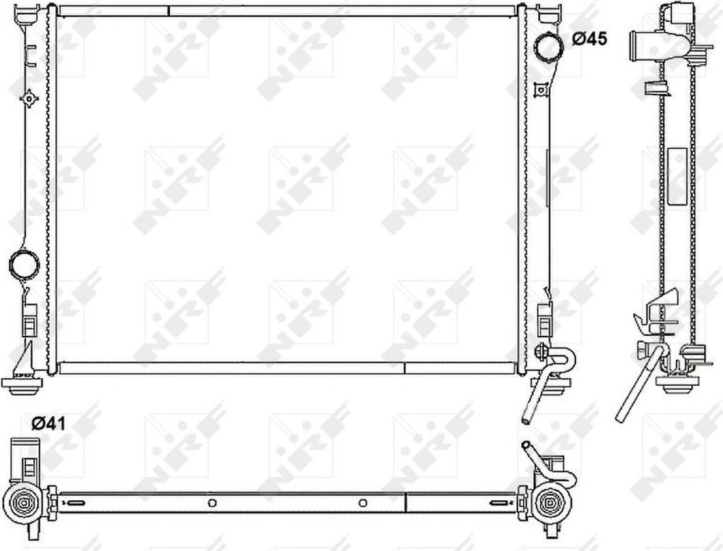 NRF 53042 Kühler Wasserkühler Motorkühler für CHRYSLER 300 C Touring (LX, LE) 300 C Limousine (LX, LE)
