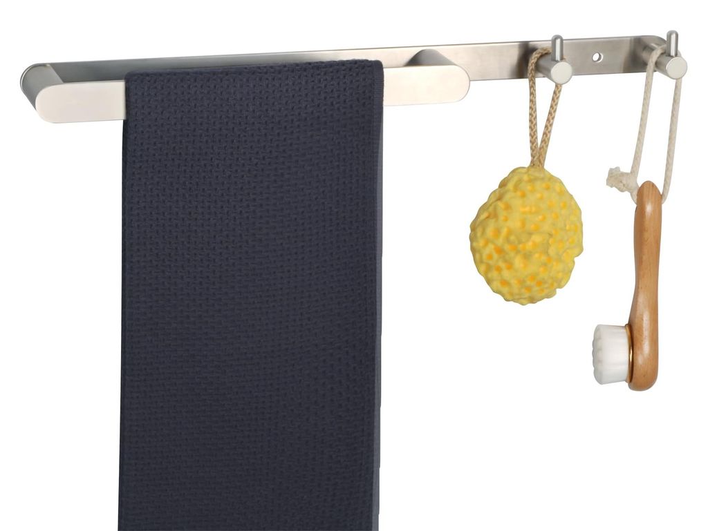 Handtuchhalter zum Bohren mit verdeckten Schrauben, Badetuchhalter mit Haken, Geschlossener 304 Edelstahl Handtuchring Wandmontage für Badezimmer ...