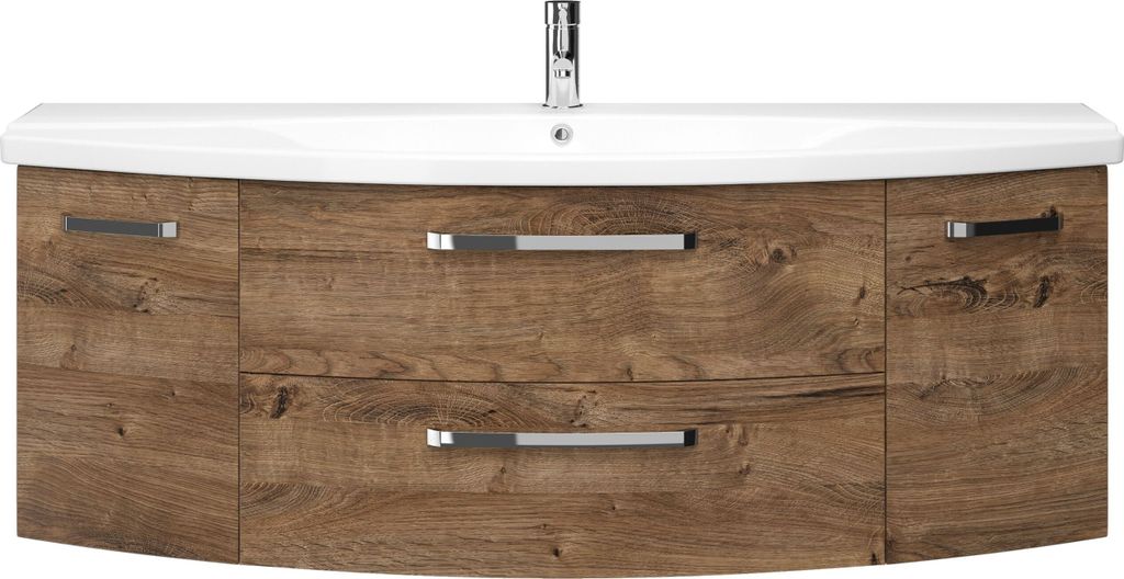 Pelipal Serie 4010 Waschtisch mit Unterschrank 4010.1400069 Eiche Ribbeck quer NB 144 cm