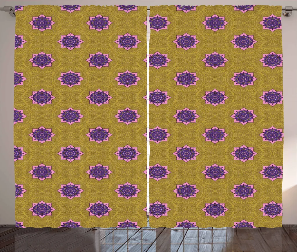 Tenda ABAKUHAUS Mandala Rosa Lilla 280x245 cm - Lavabile