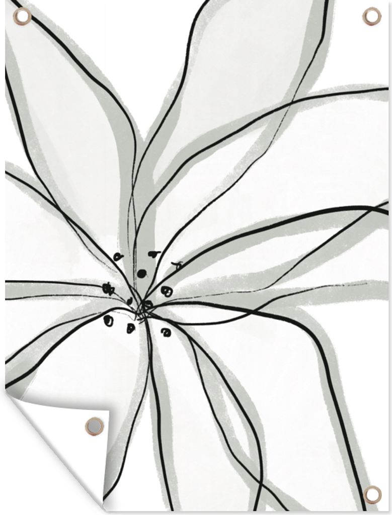 MuchoWow 30x40 cm Outdoor-Poster Gartendeko Sichtschutz Garten Poster für den Garten Blumen - Abstrakt - Design