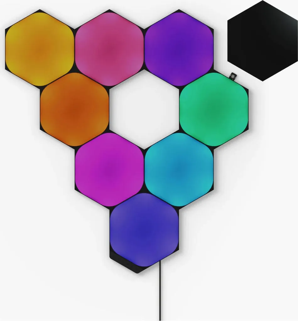 Nanoleaf NL42-0102HX-9PK Hexagons Kit de 9 Panneaux Lumineux Wi-Fi