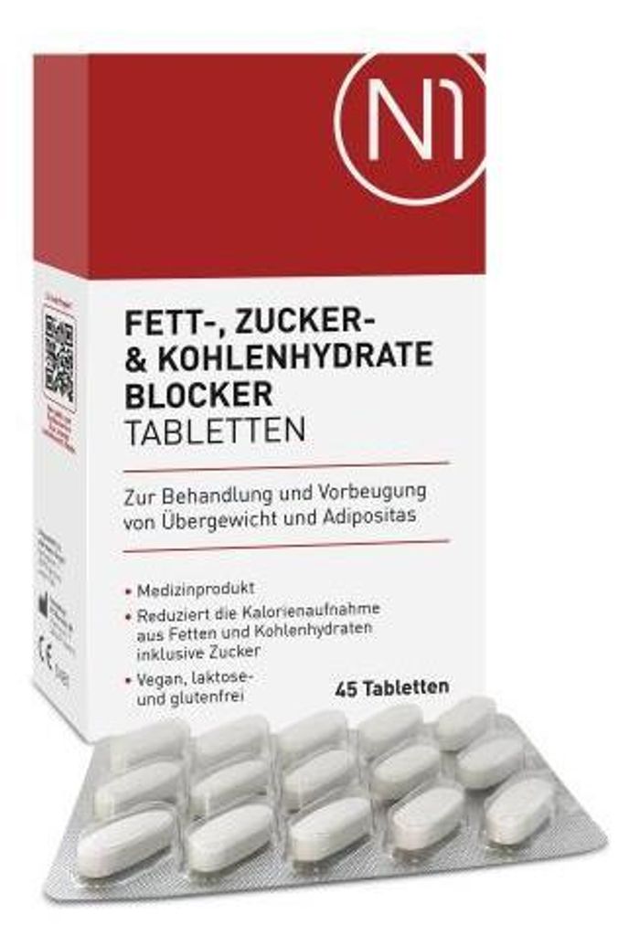 N1 Tabletki blokujące tłuszcz, cukier i węglowodany 45 Zdjęcie produktu 