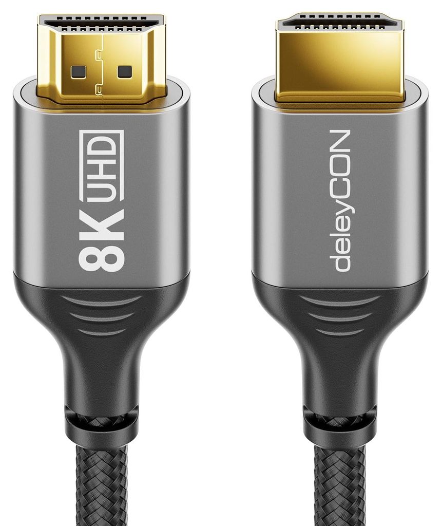 deleyCON 1m 8K HDMI 2.1b Kabel 48G Ultra Highspeed 8K@60Hz Produktbild 