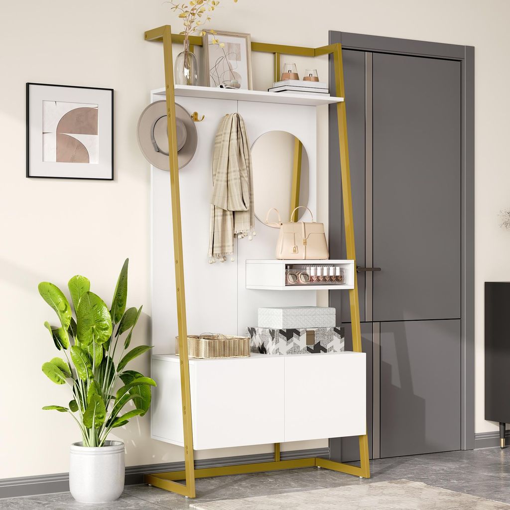 MODFU Armoire d’Entrée Design avec Espace à Chaussures et Image du produit 