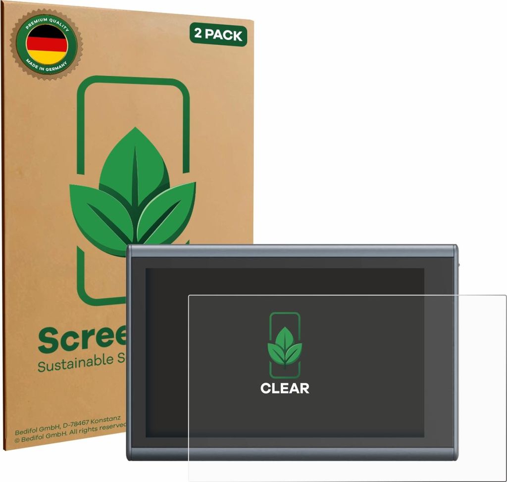 2x ScreenLeaf Schutzfolie für SmallRig Wireless Monitor nachhaltiger Displayschutz Display Schutz Folie Klar Transparent