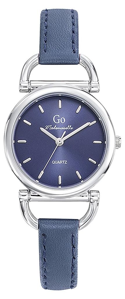 Girl Only GO Damen Armbanduhr Mademoiselle Quarz-Uhr Leder blau UGO699628