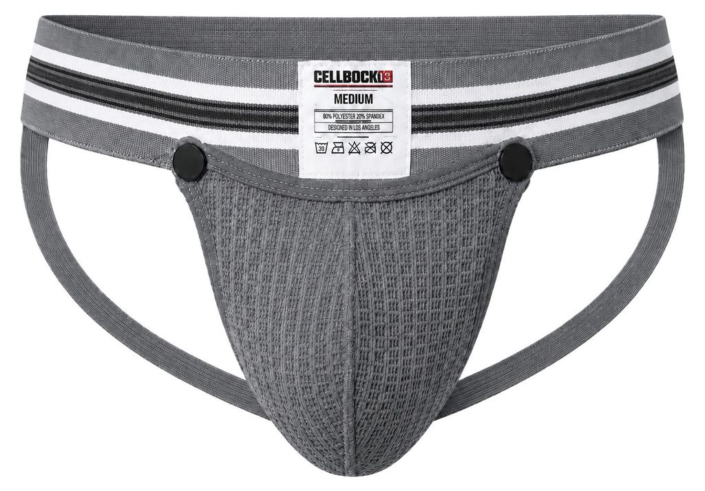 CELLBLOCK 13 Tight End 2 inch Snap Up Jockstrap Grey - Obrázek produktu 