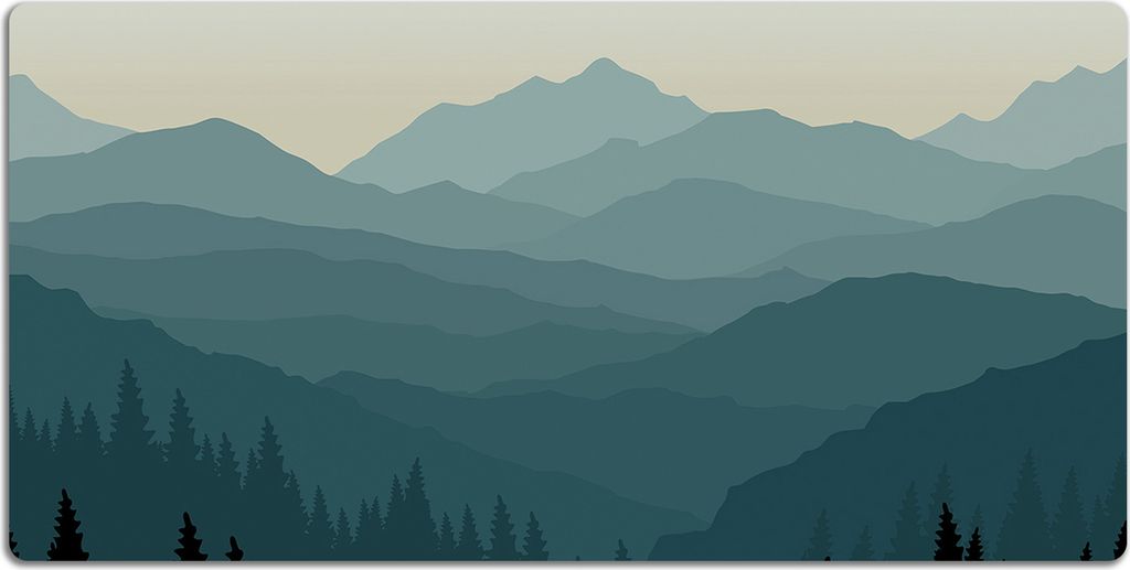 Schreibtischmatte Tischunterlage 100x50 cm Mauspad - Blick auf die Berge