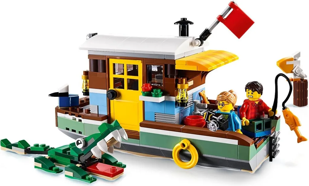 Péniche Lego pour Décoration de Bureau ou Cadeau de Noël pour Passionnés