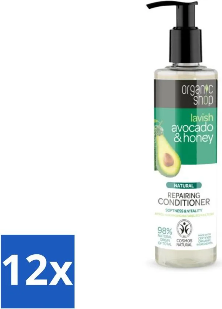 Après-shampooing naturel réparateur pour cheveux secs et abîmés - 12x280ml
