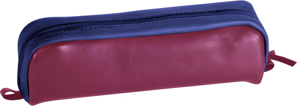 Trousse en Cuir Clairefontaine Schlamper Led 21x4x6 cm Fuchsia et Bleu