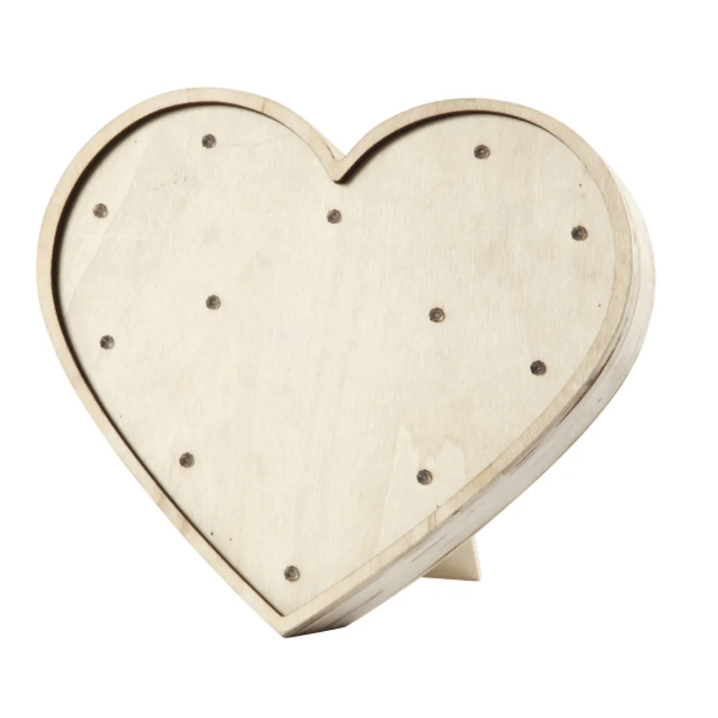 Support cœur en bois à peindre 21x23 cm pour loisirs créatifs et DIY