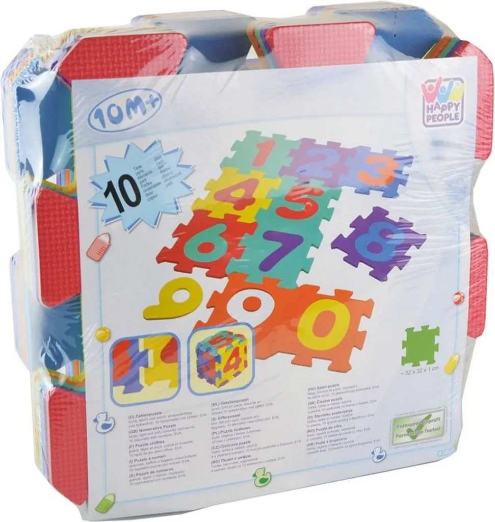 Tappeto Puzzle Numeri per Nipotini | Persone felici | Morbidezza e Gioco