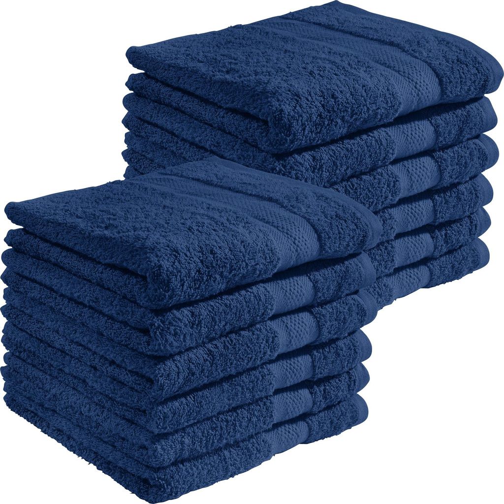 REDBEST Handtuch Chicago" 12er-Pack dunkelblau 50x80 cm"