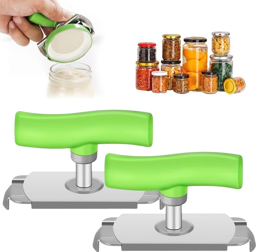 Müheloser Arthritis-Glasöffner, 2er-Pack Glasöffner, Schraubdeckelöffner, Deckelöffner für Schraubgläser, Dosenöffner für Senioren, manuel...