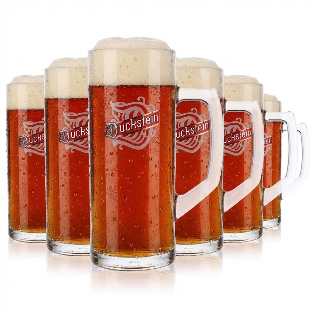 6x Duckstein Bier Glas 0,5l Bierkrug Bierseidel Bierhumpen Produktbild 