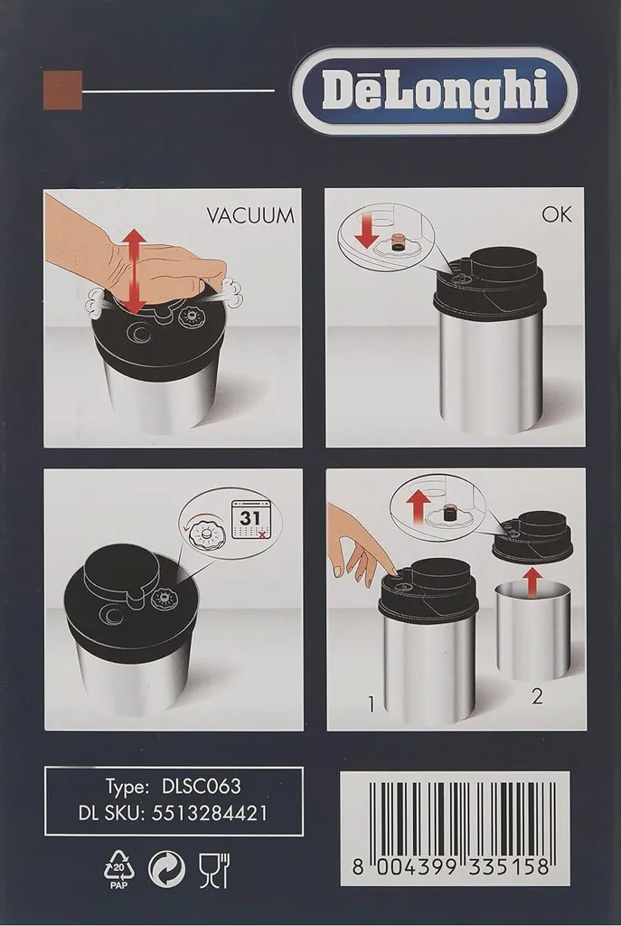 Évitez le Café Rance : Boîte sous Vide DeLonghi DLSC063 Haute Qualité - 5