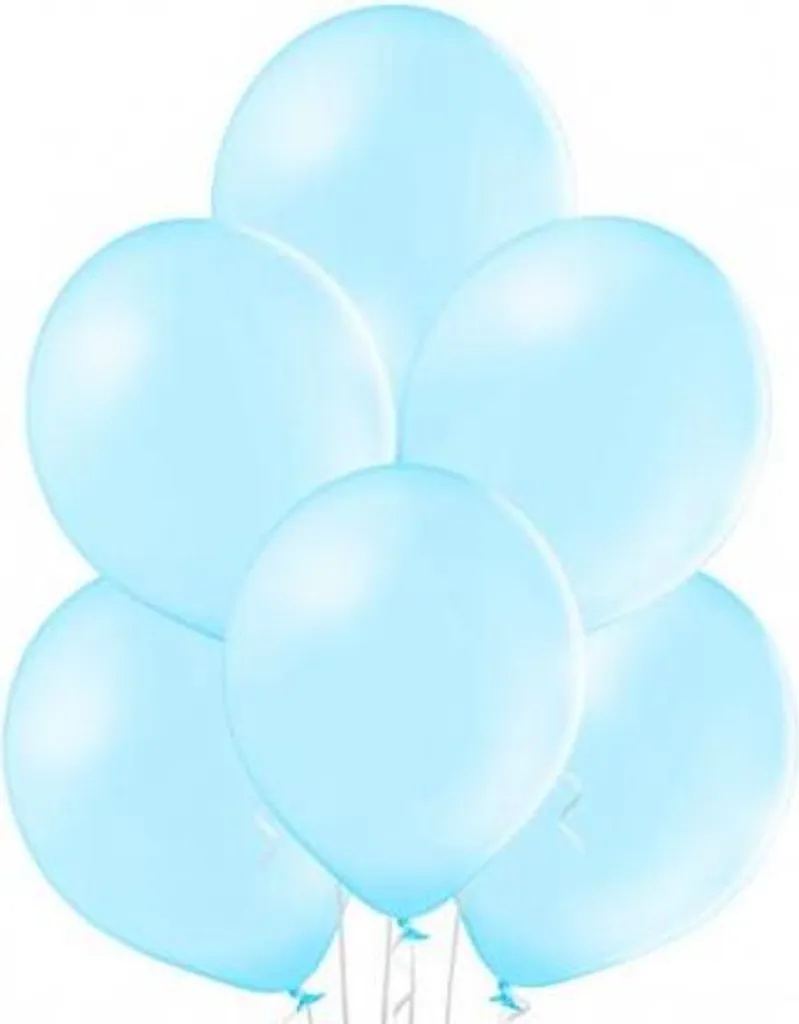 Lot de 100 ballons de baudruche bleu pastel mat pour fête et soirée