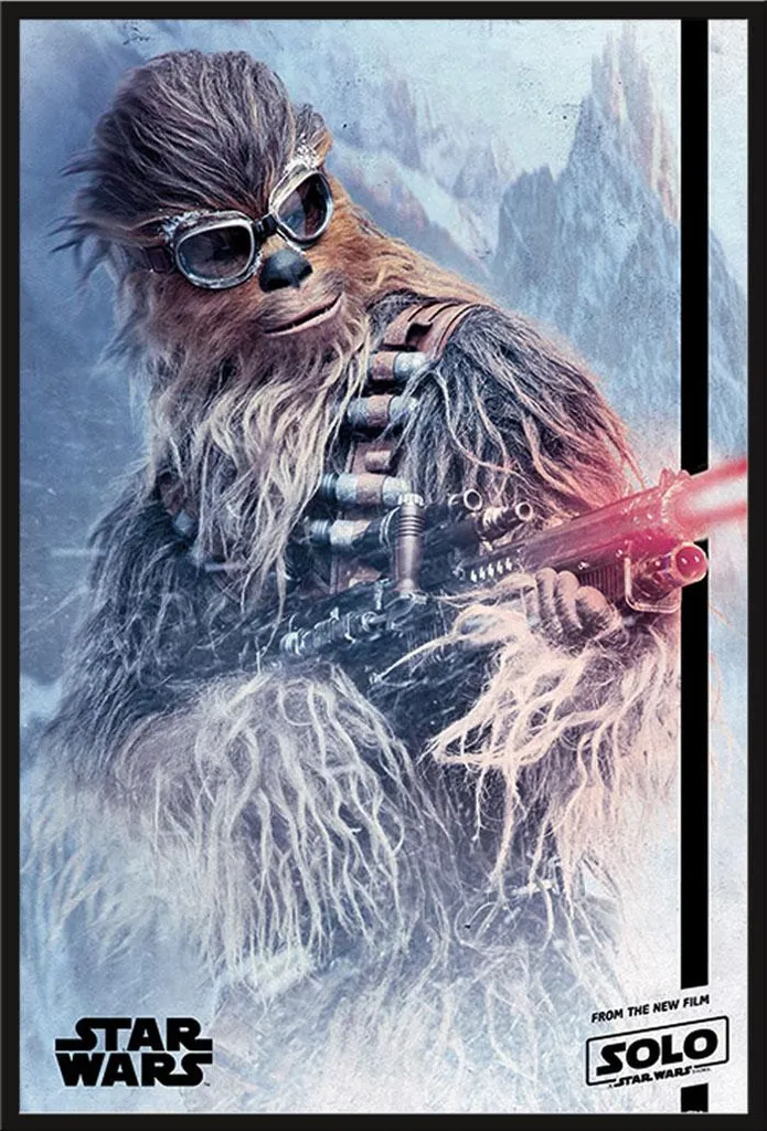 Poster Star Wars Chewbacca encadré : Fini les affiches cornées et sales