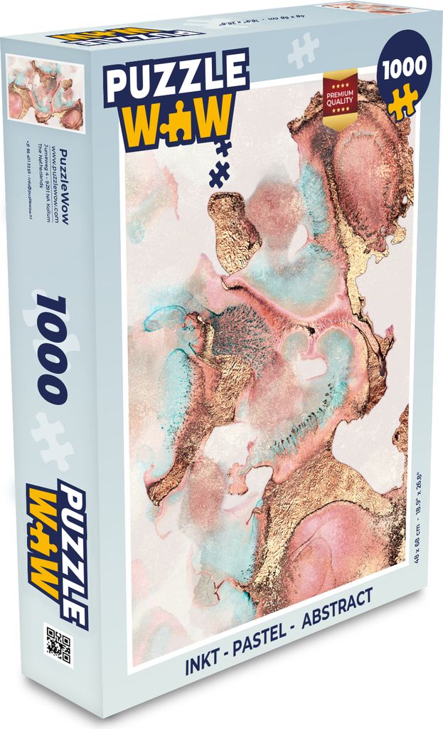 MuchoWow Puzzle 1000 Teile Tinte - Pastell - Abstrakt - Spielzeug - Alt und Jung - Spiele - Puzzeln
