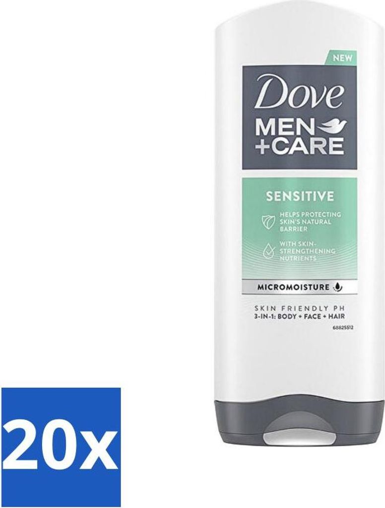 Dove - Żel pod prysznic - 3 w 1 - Men Care Sensitive - Zdjęcie produktu 