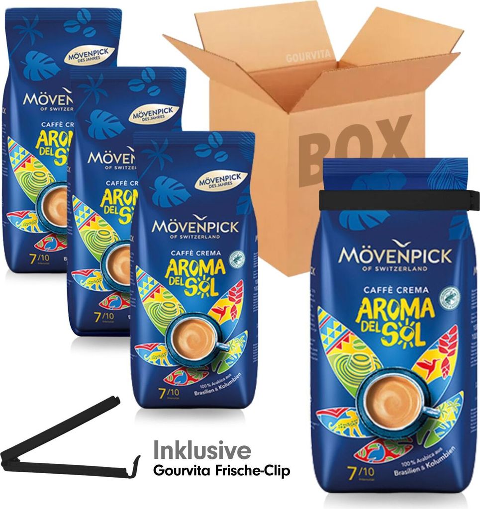 SPARBOX Mövenpick Crema AROMA DEL SOL + gratis Gourvita Produktbild 