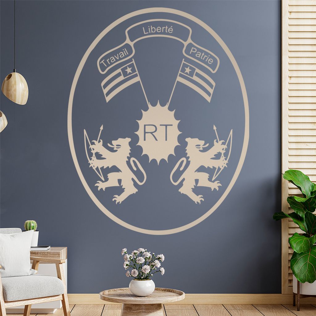 Togo Wappen Wandtattoo Wandaufkleber Wall Sticker - Dekoration, Küche, Wohnzimmer, Schlafzimmer, Badezimmer
