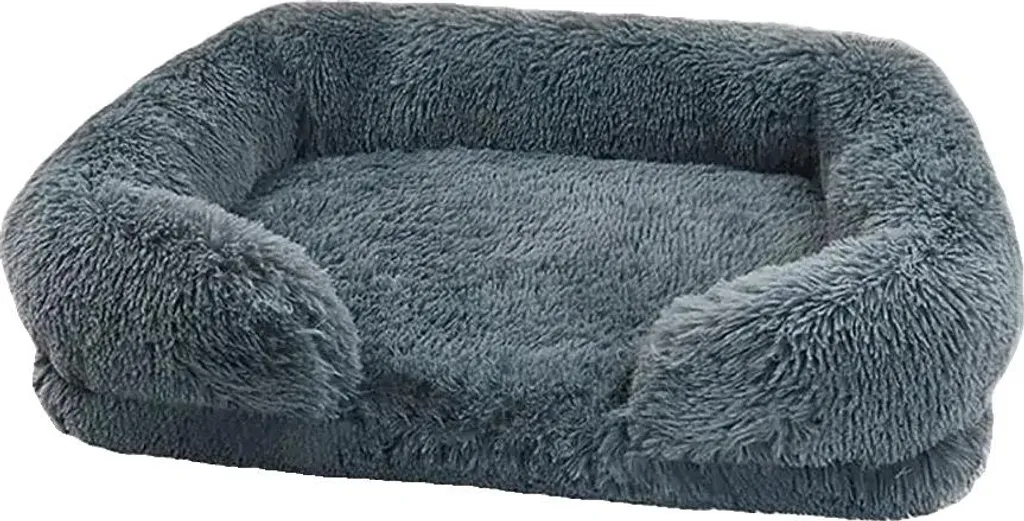 Couchage chien XL orthopédique gris foncé déhoussable 100x60cm haute densité