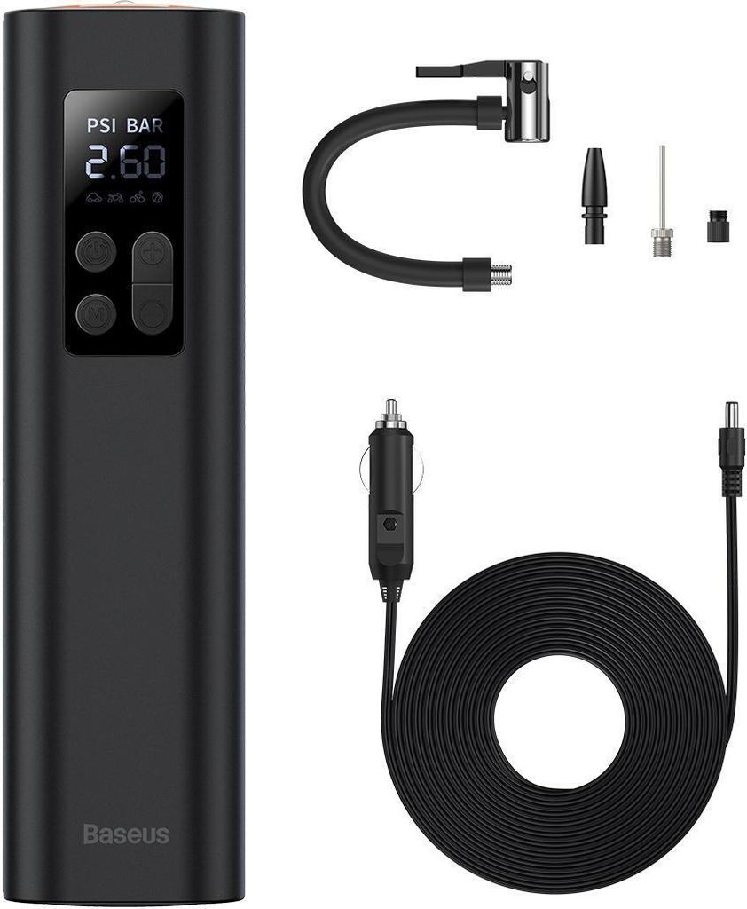 Baseus Super Mini Inflator Pumpe Luftkompressor Schwarz Produktbild 