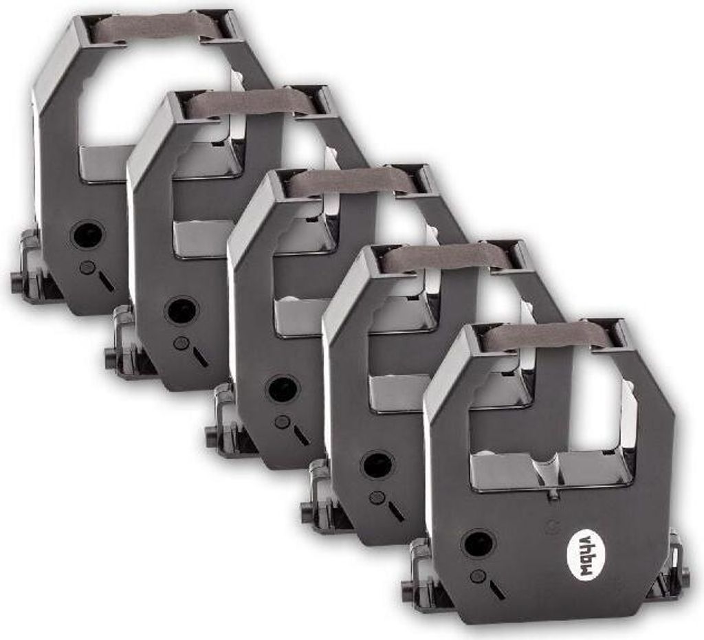 vhbw 5x Farbband Schriftband kompatibel mit Kimi KT9700, KT9600, KT9800, KT9900 Nadeldrucker, Bondrucker - Schwarz