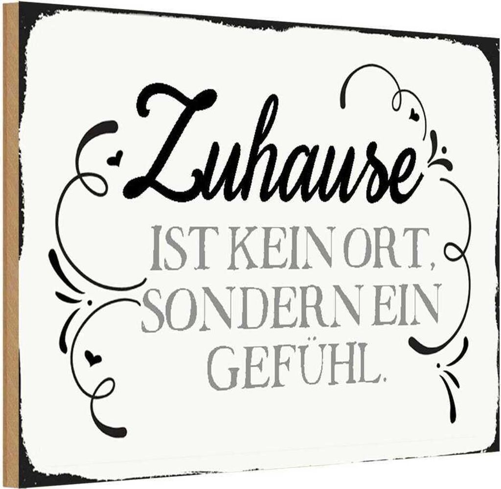 vianmo Holzschild 20x30 cm Zuhause ist kein Ort sondern ein Spruch Zitat