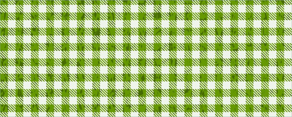 Wallario selbstklebendes Poster - Muster einer Tischdecke in grün und weiß kariert, Größe: 80 x 200 cm