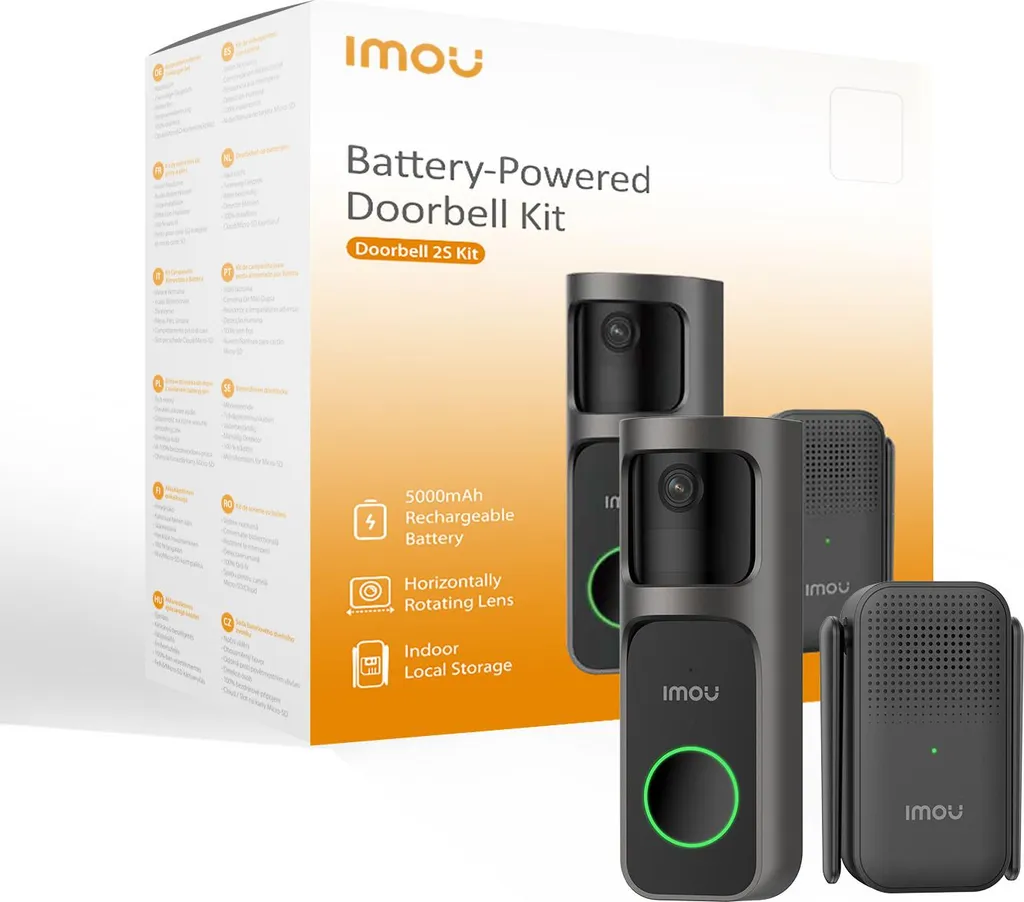 IMOU DB-2SP-3T0W S2 Kit Sonnette Vidéo Intelligente 2K 3MP WiFi