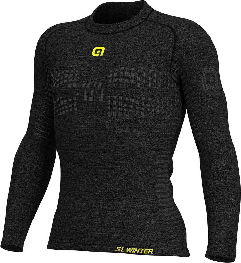 ALÉ Langarm Fahrrad-Shirt - SEAMLESS WOOL - Grau 2XS-XS