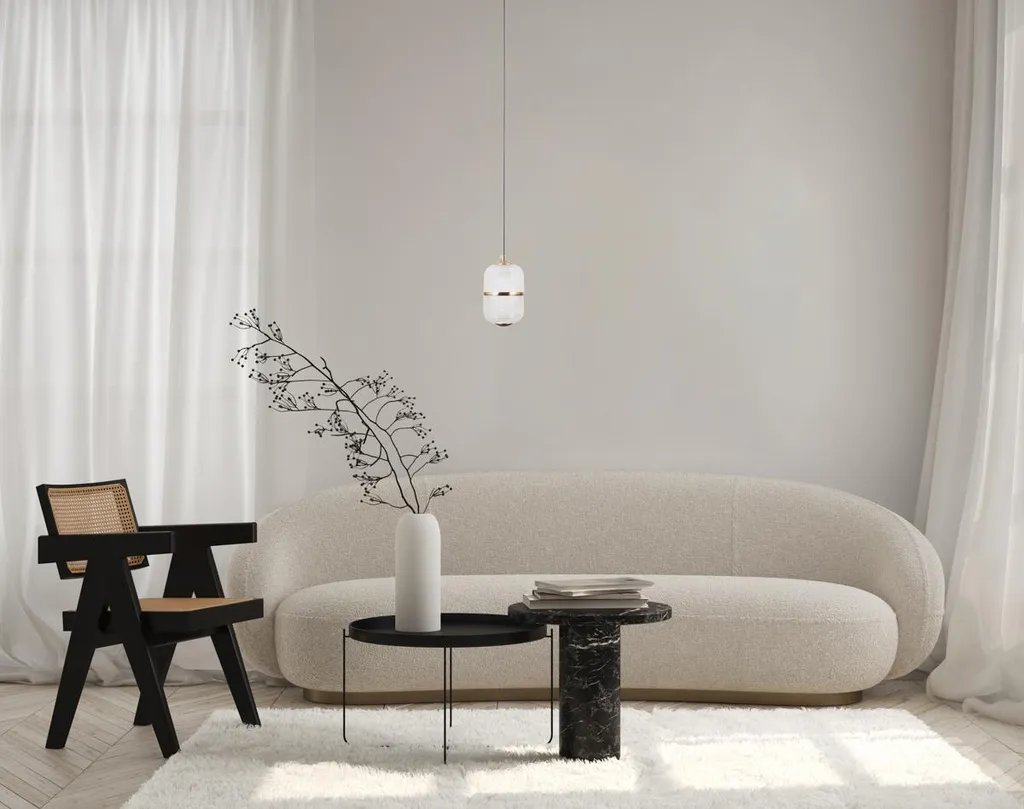 Lampe Suspendue LED 6W ALANI - Finition Laiton Brossé et Haute Qualité