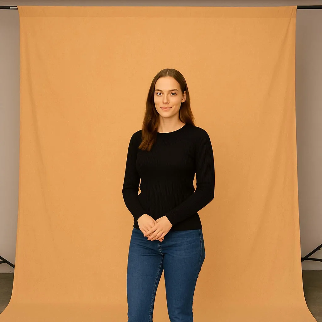 Walimex Sfondo Fotografico Arancione 2,85x6m - Cotone 140g/m² Lavabile