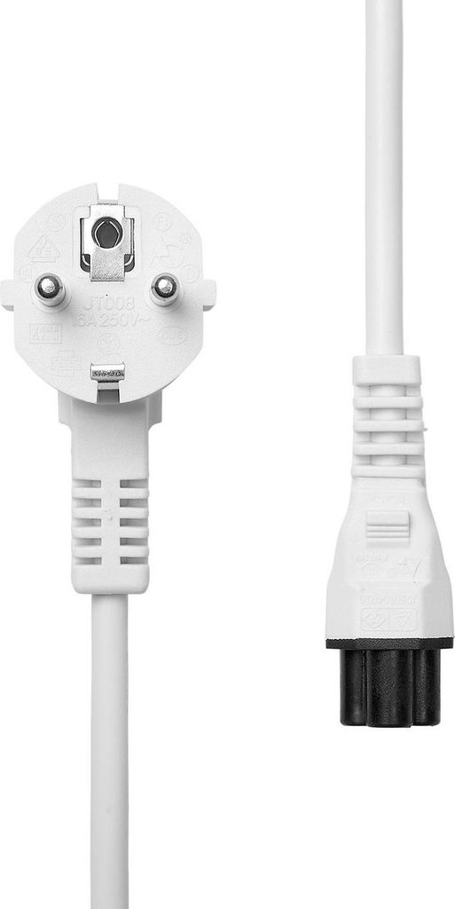 ProXtend Schuko Netzkabel gewinkelt für C5 1M weiß, PC-FAC5-001W