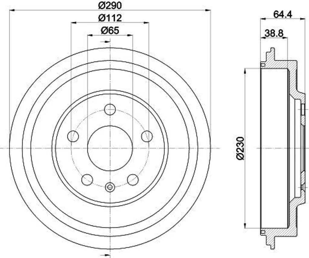 Tambour de frein HELLA en fonte robuste pour Jetta IV 1.6 tdi