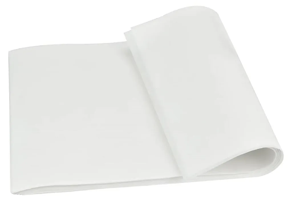 Papier Ciré Anti-Gras pour Emballage Alimentaire, 100 Feuilles 33x23 cm